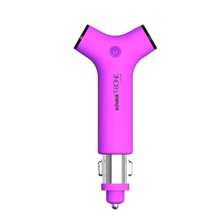 Clear Gear T-BONE 3 in 1 - Car Charger- Power Bank- LED Flashlight - Purple STB-003