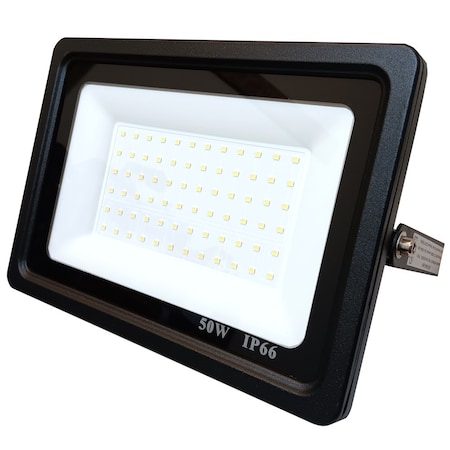 J&H Led 50W Flood Light, 5000K Daylight, Outdoor LED Fixture, 120-277V, Black JH-SPL50W-82F