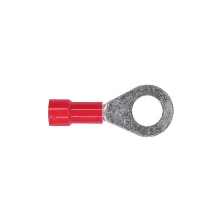 Auveco Vinyl Insulated Ring Terminal 22-18 Gauge 1/4in Stud Red, 50PK 17040