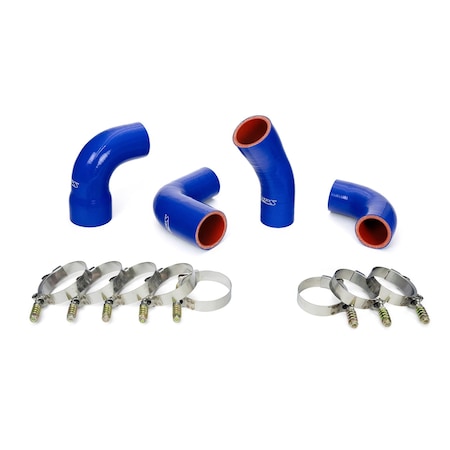 Hps Performance Silicone Transmission Oil Cooler Coolant Hose Kit, Mack Trucks 2007-2016 MP7 Engine 57-1722-BLUE