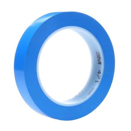 3M Floor Marking Tape, vinyl, Solid, Blue, 3/4 in W., 5.2 mil Thickness 471