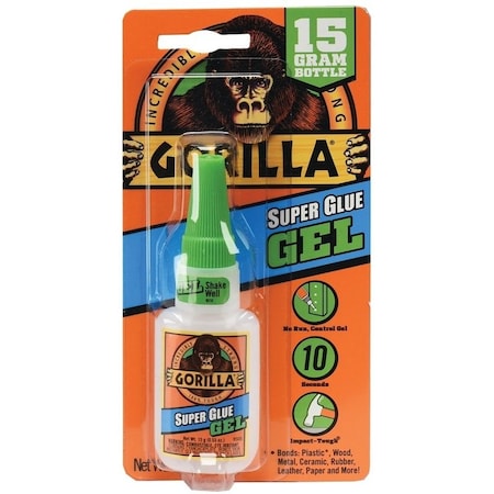 Gorilla Glue Super Glue, Liquid, Irritating, Straw/White Water, 15 g Bottle 7600103