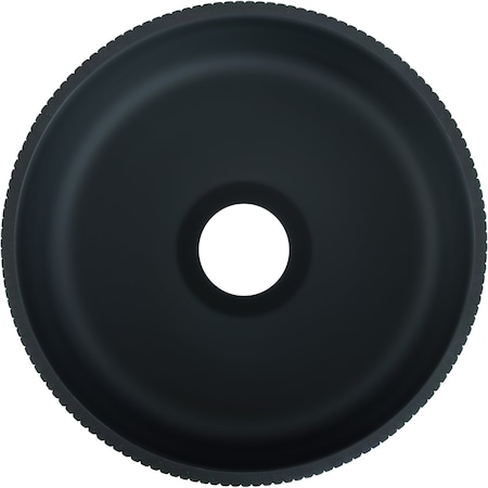 Castello Usa Yale 14-inch Bathroom Vessel Sink - Matte Black with Vertical Stripes CB-VC-3-SMBV-14