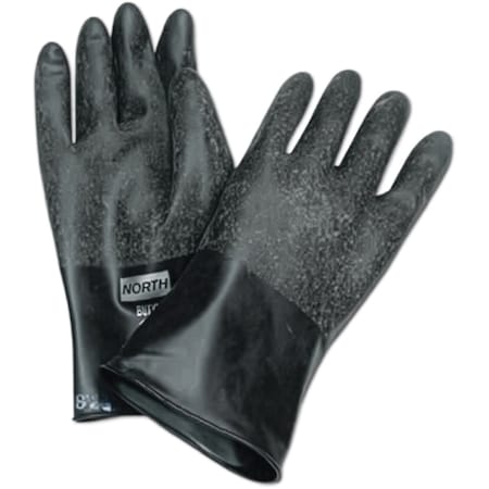 North 13 Mil Butyl Rubber Glove with Rough Grip, 11" B131R/8