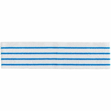 Rubbermaid Commercial Disposable Microfiber Pad, White/Blue Stripes, 4.75 x 19, PK150 2134282