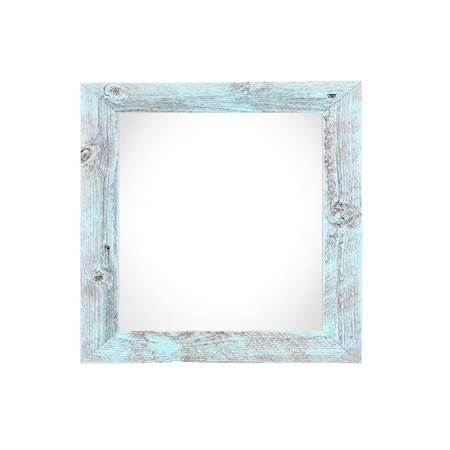 Homeroots 4" x 4" Blue Solid Wood Tabletop Picture Frame 386556