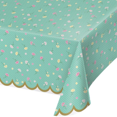 Omg Floral Tea Party Plastic Tablecloth OM1571024