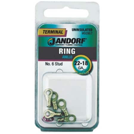 Jandorf Specialty Hardw 60967 Uninsulated Ring Terminal 2218 ga., 6 in. Stud 3401809