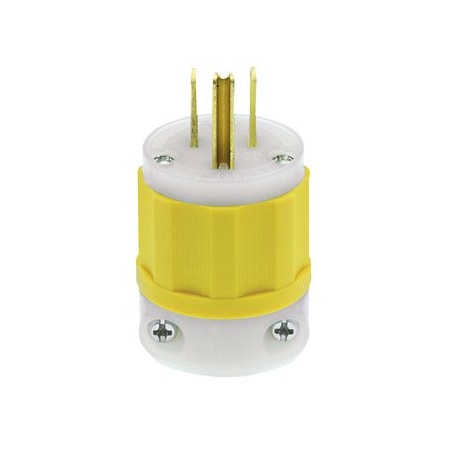 Leviton Industrial Grade Plug 15 Amp, 125 Volt 5266-CY