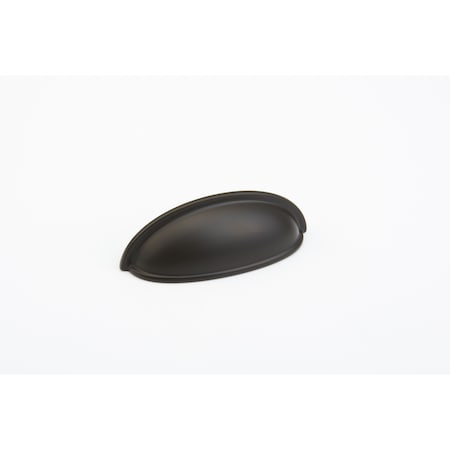 Schaub 3-3/4in Overall; 3in Center to Center Traditional Cup Pull Oil Rubbed Bronze Finish 730-10B