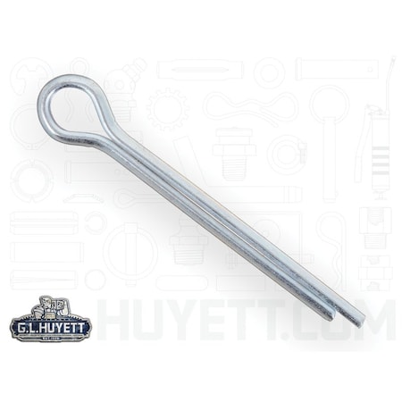 Huyett Cotter Pin, Zinc Plated Carbon Steel, 0.250 in Dia x 2.250 in Effective Length CP-250-2250