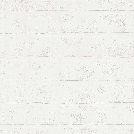 Brewster Bridgers White Exposed Brick Wall Paintable Wallpaper 4000-99423