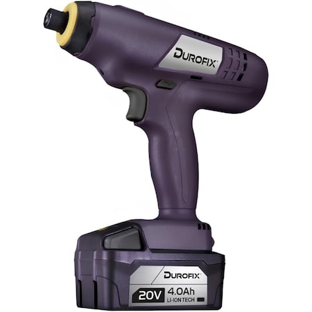 Durofix 20V Cordless Industrial Assembly Tool, Auto Shut-Off, Wireless Comm, 1-6Nm, 1/4in Hex Drive RV2048-WR6-PM