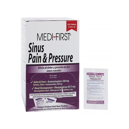 Medi-First Sinus Pressure Oral Tablets 500/5mg, 250PK 8380001