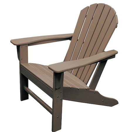 Newtechwood Atlantic Classic Curveback Teak Plastic Outdoor Patio Adirondack Chair P021-898