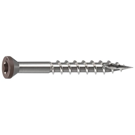 Camo Deck Screw, 0.163 in Thread, 1-5/8 in L, Trim Head, Star Drive, Sharp, Type-17 Point, 316 Stainless Steel 0353000DS