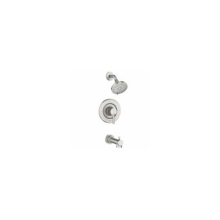 Moen Arylis Posi-Temp Tub & Shower Faucet, Spout, Showerhead, Brushed Nickel 82770SRN