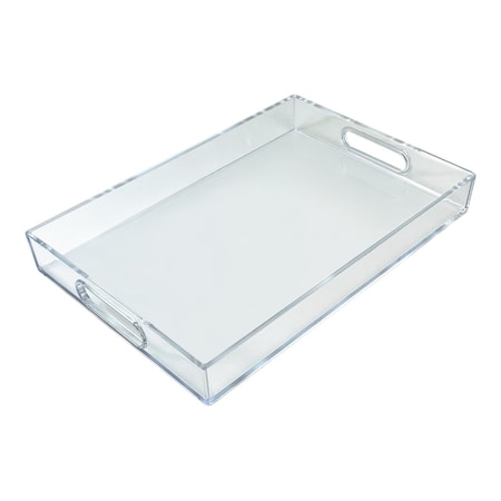Azar Displays Acrylic Table Top Tray with Handles, 16inL x 11inW x 2inH 556260