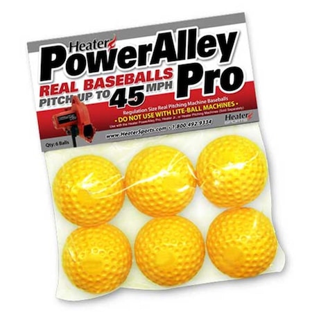 Heater Poweralley Yellow Dimpledballs, 6PK PAPMB29