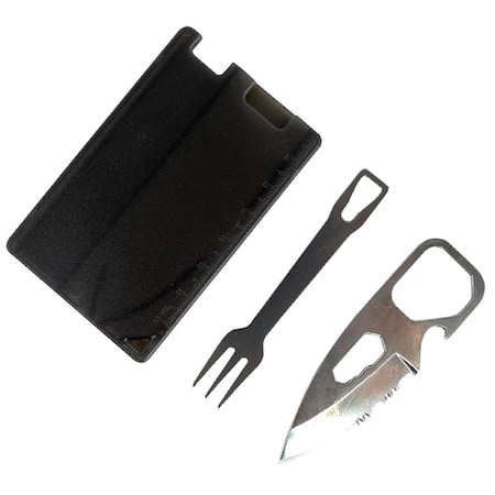 Shelter Defender Multi Function Credit Card Survival 4 in 1 Tool Kit Pocket Tools Pouch 9691