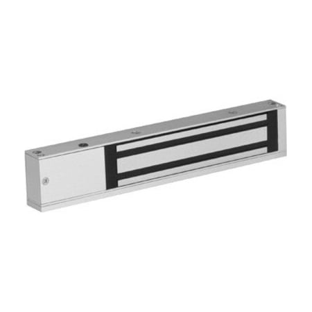 Camden Single Door Magnetic Lock, 12/24 VDC, 600lb Holding Force, Surface Mount, Satin Aluminum Clear Anodi CX-91S-06