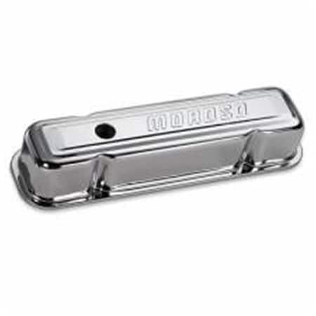 Moroso 68281 Chrome B-E Valve Covers for Pontiac V8 Tall with Baffle MOR68281
