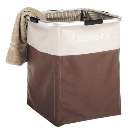 Whitmor Brown Polyester Collapsible Hamper 6205-2465-JAVA
