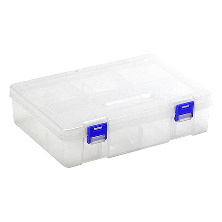 Quantum Storage Systems Compartment Storage Box, Clear, Plastic QB600