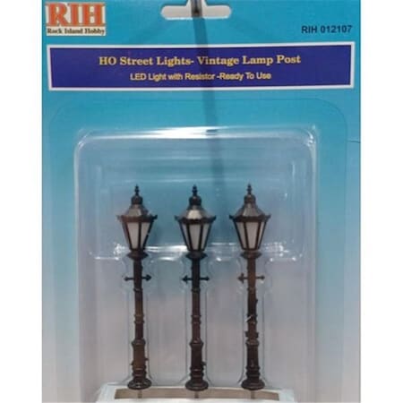 Rockisland HO Scale Classic Vintage Lamp Post, 3PK RIH012107