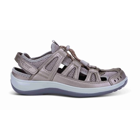Orthofeet Verona, Womens Sandal, Pewter, Size 7.5 997