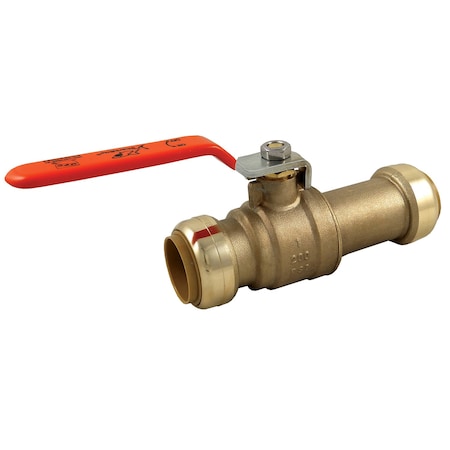 Sharkbite 1 in. Brass Push Fit Slip Ball Valve Full Port Lever For Potable Water 24737LF