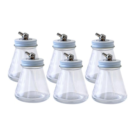Paasche 3 oz./88cc Color Bottle Assembly - For H Model, 6PK H-3-OZ-6P