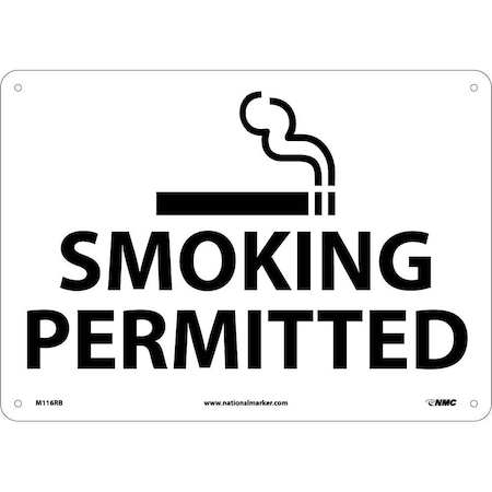 Nmc Smoking Permitted Sign, M116RB M116RB