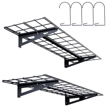 Vevor 2PCS 6x2 ft ' Garage Storage Shelving Wall Mounted Heavy Duty Shelves Rack, 2PK HL2472