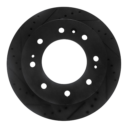 Dynamic Friction Co DFC Brake Rotor - Drilled and Slotted - Black 633-48059L