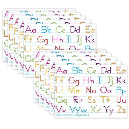 Ashley Productions Smart Poly PosterMat Pals Space Savers, 13'' x 9-1/2'', Traditional Manuscript, 10PK 97007