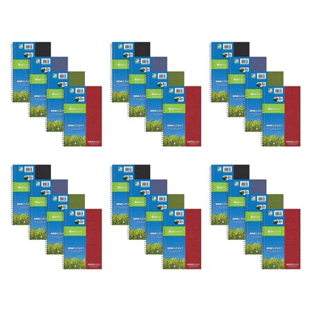 Roaring Spring Case of Environotes Recycled Wirebound Notebooks, 9.5"x6", 70 sht, College Ruled, Assorted Covers, PK24 13360cs