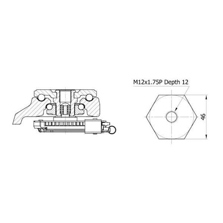 Foot Master Leveling Caster, Ratchet, 50 mm Nylon Wheel, M12x1.75P Stem, Swivel, 250 kg Cap, NBR Foot Pad, Ivory GDR-60-S-NYN