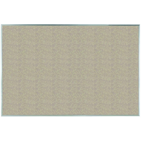 Aarco VIC Cork Bulletin Board w/ a Clear Satin Anodized Al Frame, Blanched Almond 48''Hx72''W DW4872186