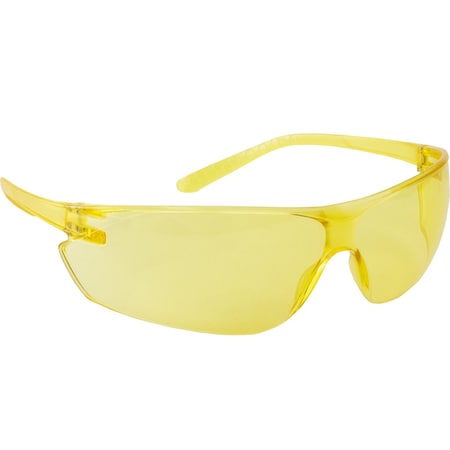 Bouton Optical Rimless Safety Glasses with Amber Temple, Amber Lens and Anti-Scratch Coating 250-14-0009
