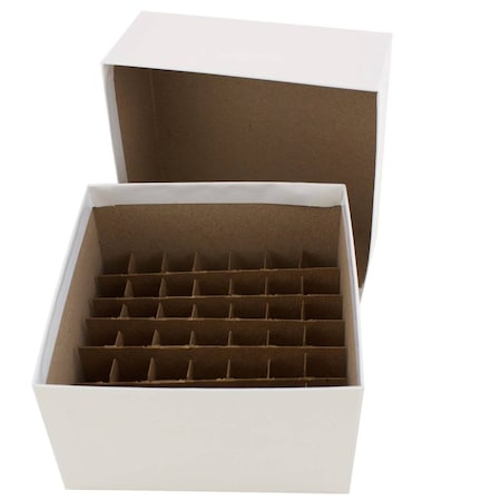 Rpi Cardboard Micro-Tube Storage Box with Lid and Cell Divider, 3 Inch High, 49 Tube Capacity 181042