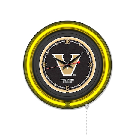 Holland Bar Stool Vanderbilt University 15 Double Neon Wall Clock Clk15BK