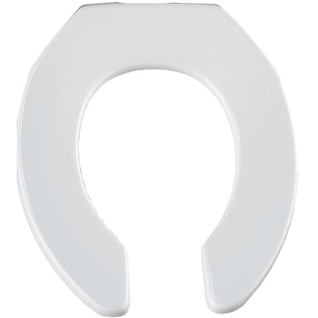 Toilet Seat with Cover, Round, Plastic, White, Sta-Tite Hinge