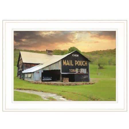 Homeroots Mail Pouch Barn 4 White Framed Print Wall Art 406912