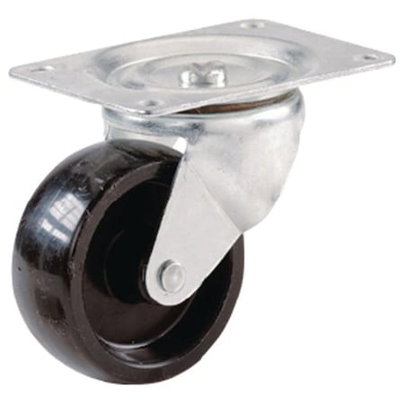 Shepherd Hardware 9393 Swivel Caster, 2-1/2 in Dia Wheel, 1-1/8 in W Wheel, Polypropylene Wheel, 175 lb F25188