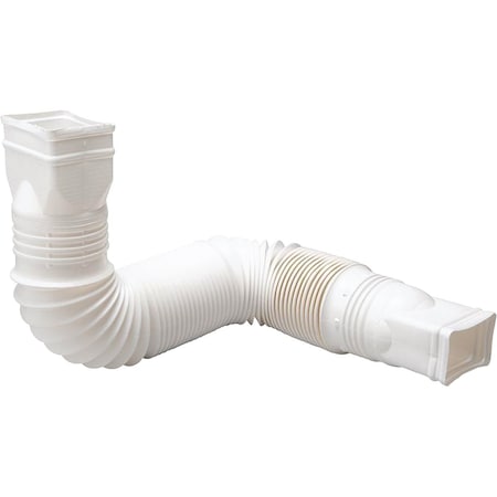 Amerimax Home Products Flex-A-Spout White Vinyl Downspout Extension 85010