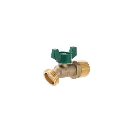 Proline Series Brass 3/4-in MIP x 3/4-in MHT 1/4 Turn No Kink Hose Bibb - Lead-Free 102-354NL