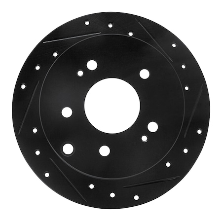 Dynamic Friction Co DFC Brake Rotor - Drilled and Slotted - Black 633-72038R