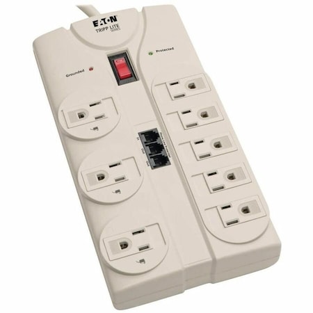 Eaton TRIPP LITE SERIES PROTECT IT 8-OUTLET COMPUTER SURGE PROTECTOR, 8 FT. (2.4 TLP808TEL