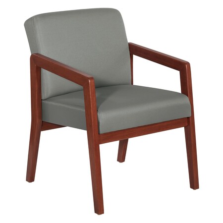 Office Star Products Cherry Finish Visitor's Chair with Freeflex Ember Memory Foam Seat WD587-9211